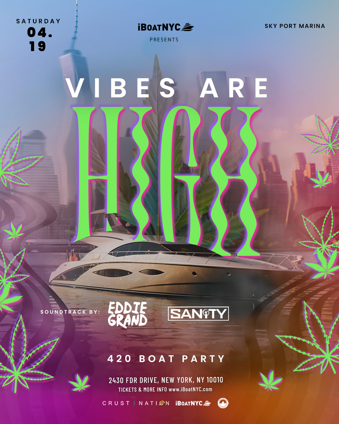 Buy tickets for VIBES ARE HIGH 420 Boat Party Yacht Cruise NYC VIBES ARE HIGH 420 Boat Party Yacht Cruise NYC