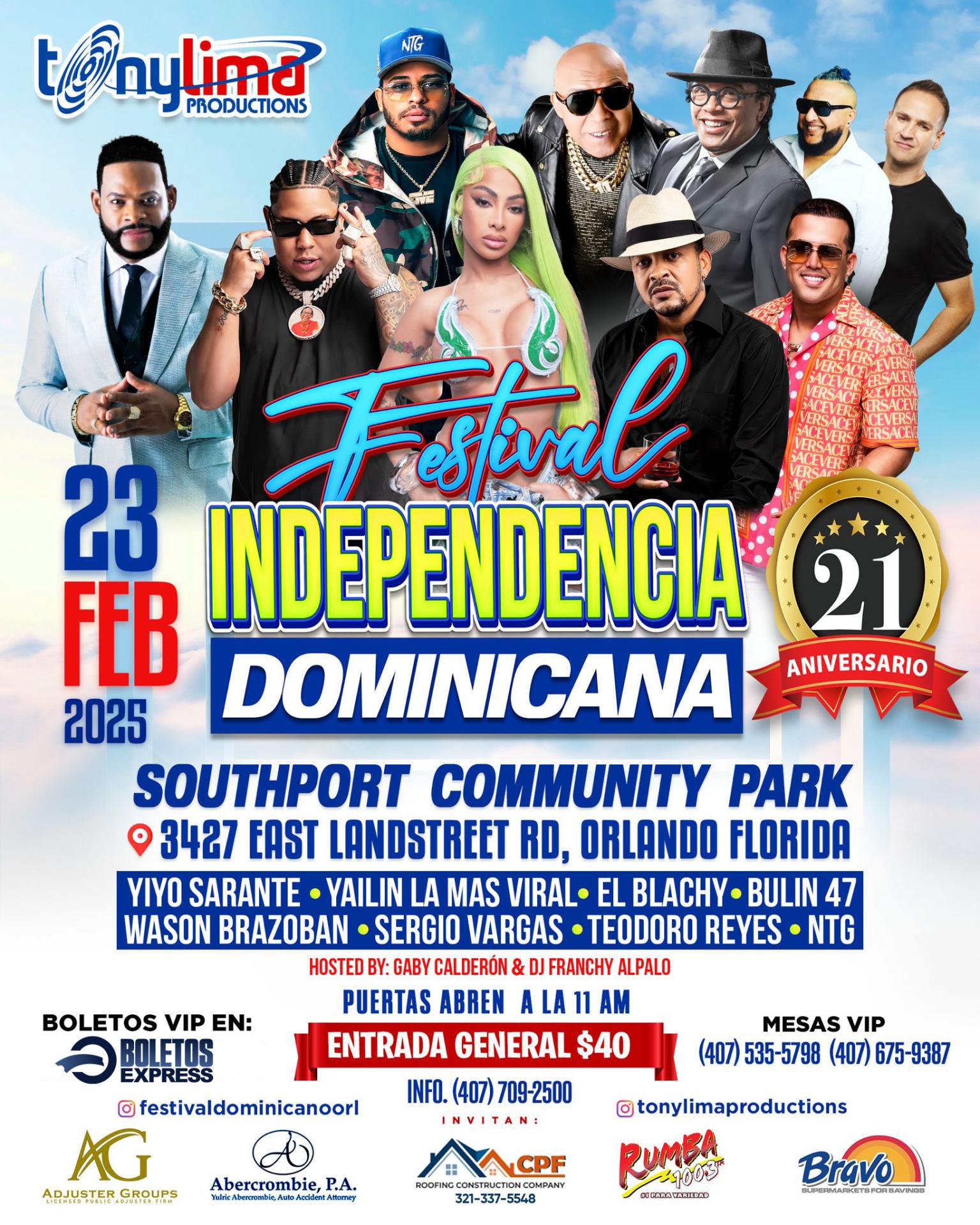 Buy tickets for FESTIVAL INDEPENDENCIA DOMINICANA FESTIVAL INDEPENDENCIA DOMINICANA