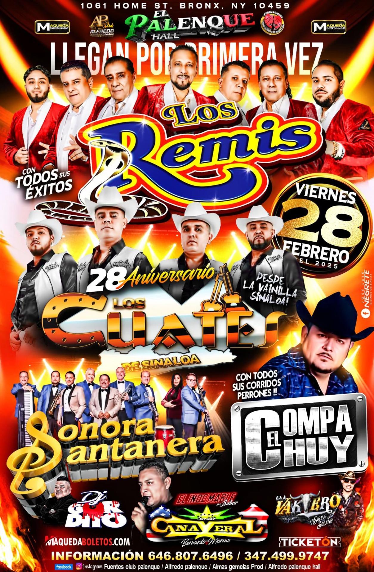 LOS CUATES DE SINALOA, LOS REMIS, EL COMPA CHUY & SONORA SANTANERA