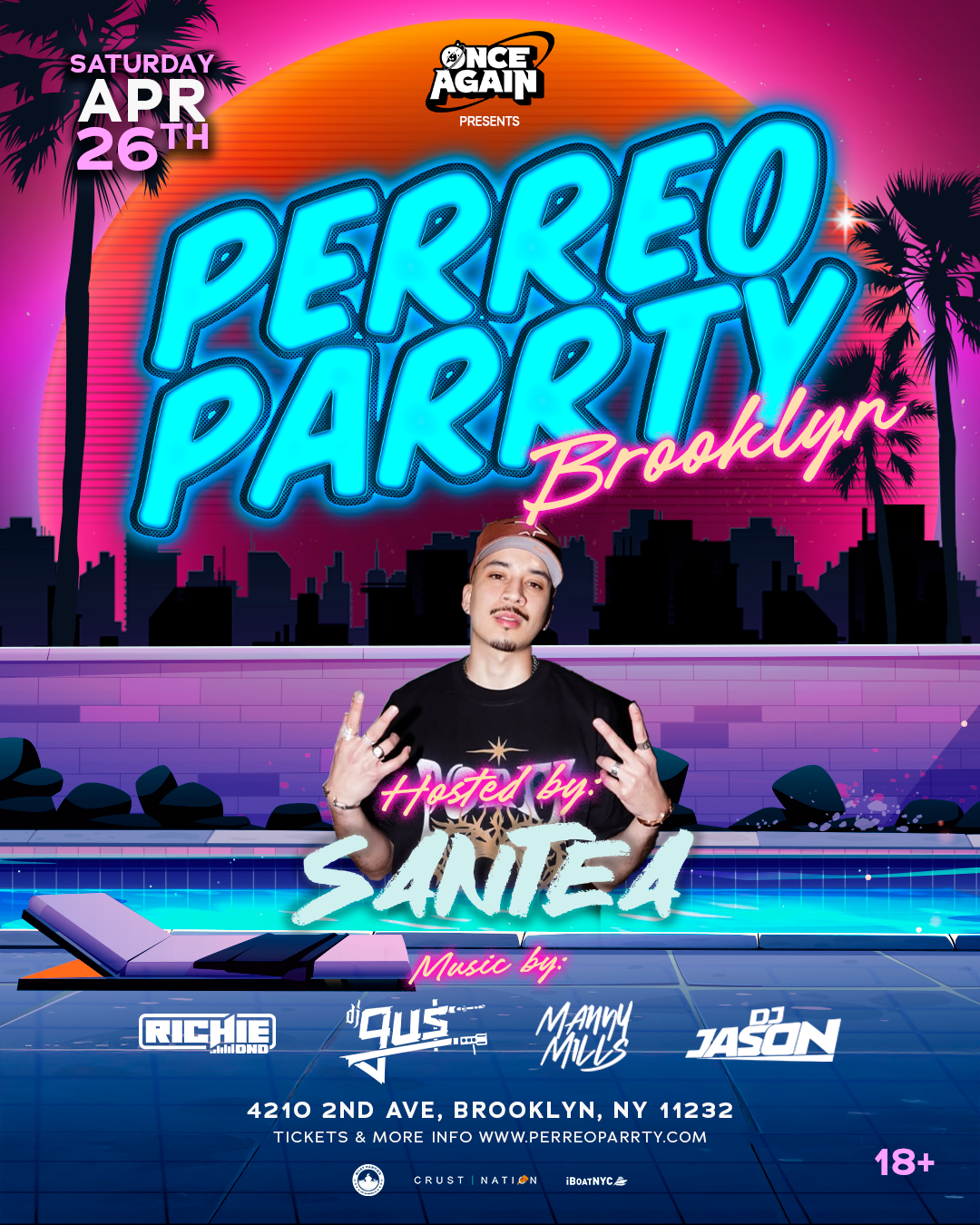 Perreo Parrty presents SANTEA Live in Brooklyn: Latin Dance Party, 18+