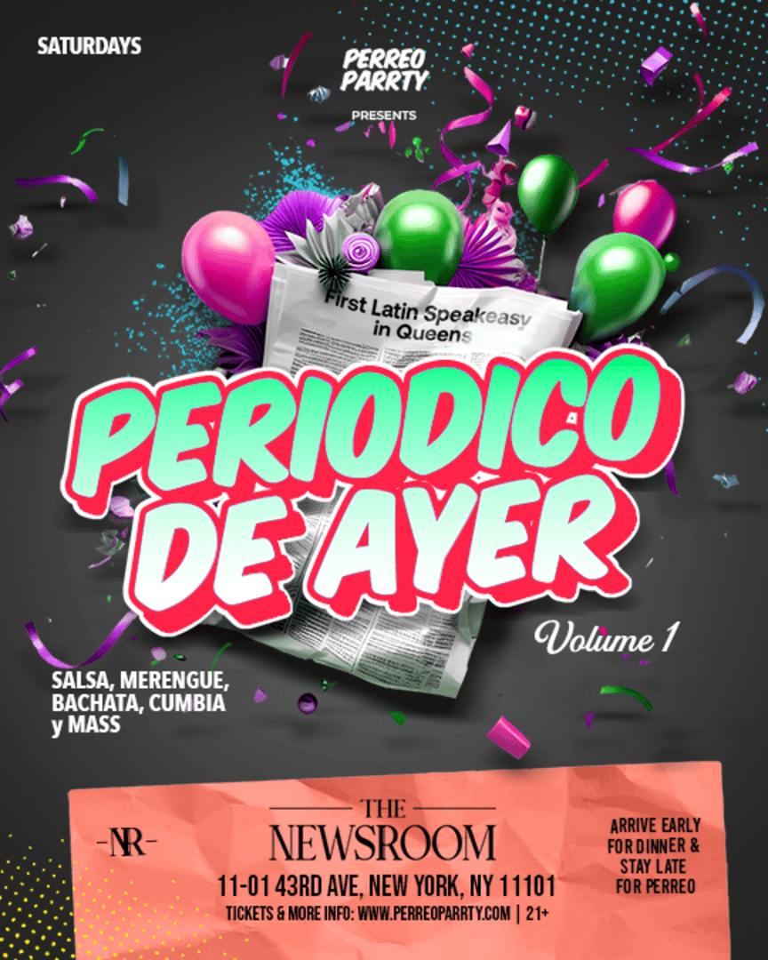 Buy tickets for Periodico de Ayer  - Latin & Reggaeton Party at Newsroom Speakeasy Periodico de Ayer  - Latin & Reggaeton Party at Newsroom Speakeasy
