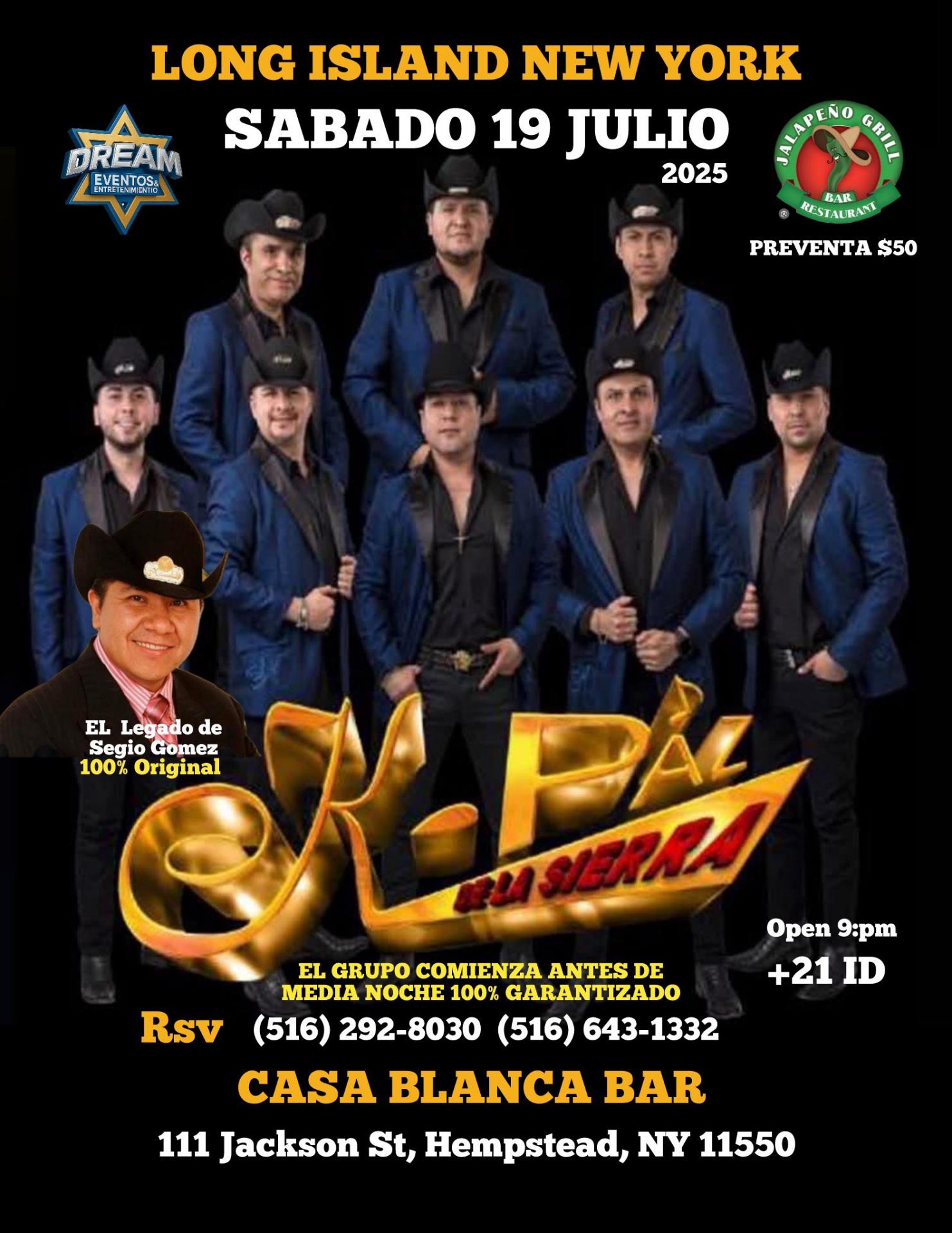 K-PAZ DE LA SIERRA / HEMPSTEAD NEW YORK / SABADO 19 JULIO