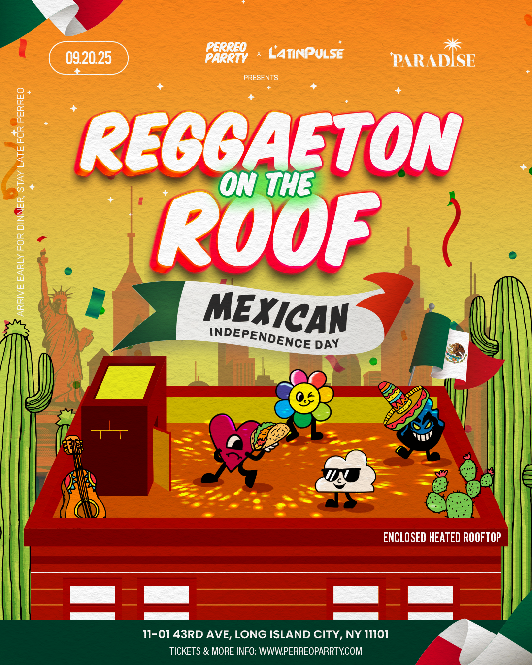 Reggaeton on the Roof - Mexican Independence Day Perreo & Latin Rooftop NYC