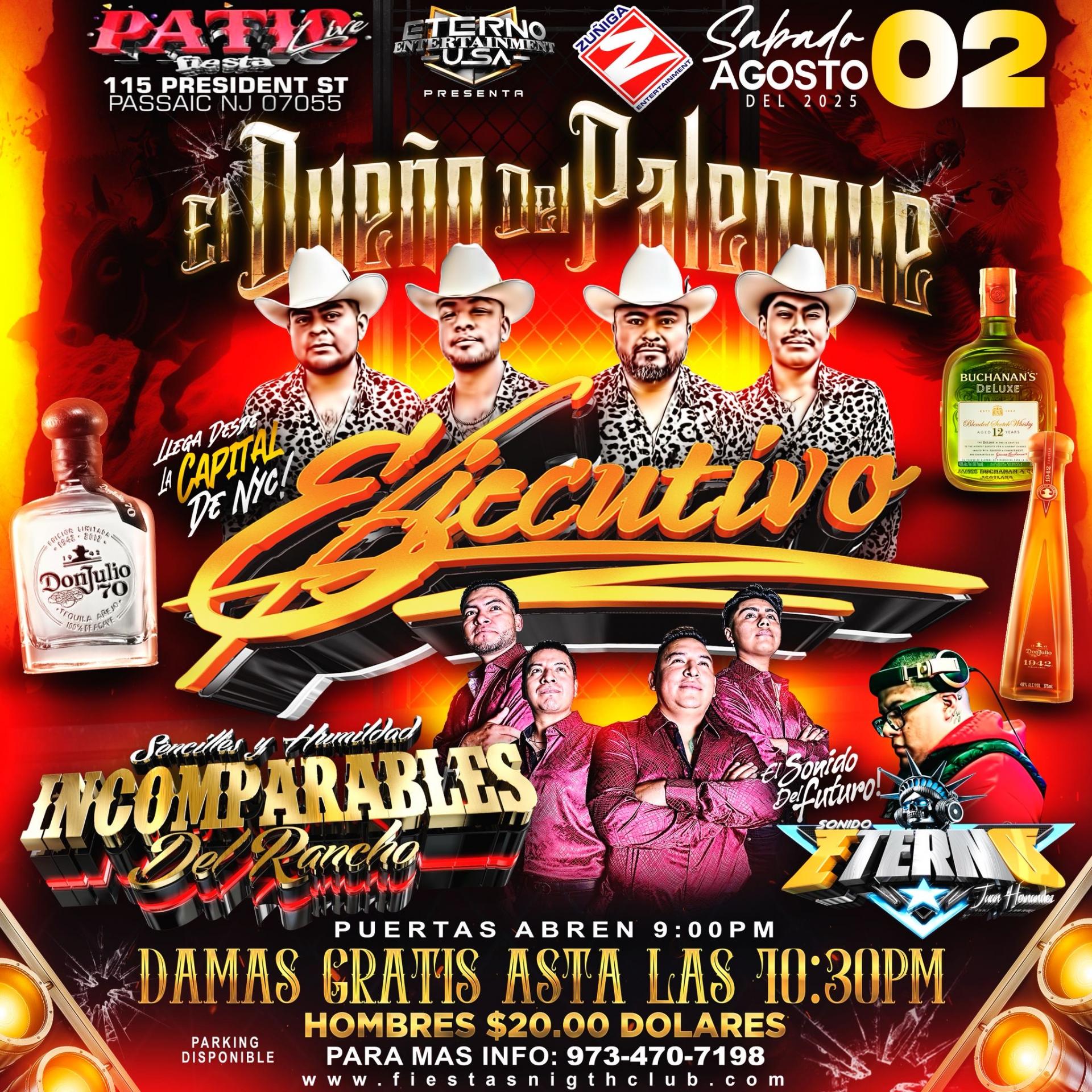 EL EJECUTIVO; DESDE LA CAPITAL DE NEW YORK, INCOMPARABLES DEL RANCHO, SONIDO ETERNO