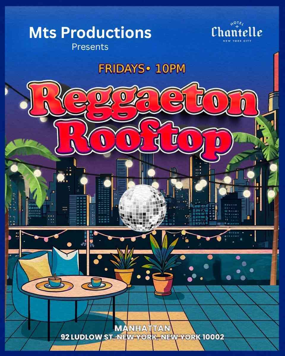 Reggaeton Rooftop Fridays at Hotel Chantelle NYC – September 12