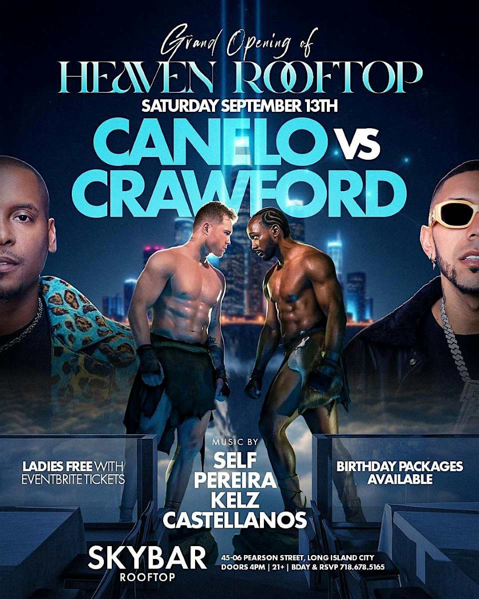 Skybar Rooftop – Canelo vs Crawford Watch Party in Long Island City