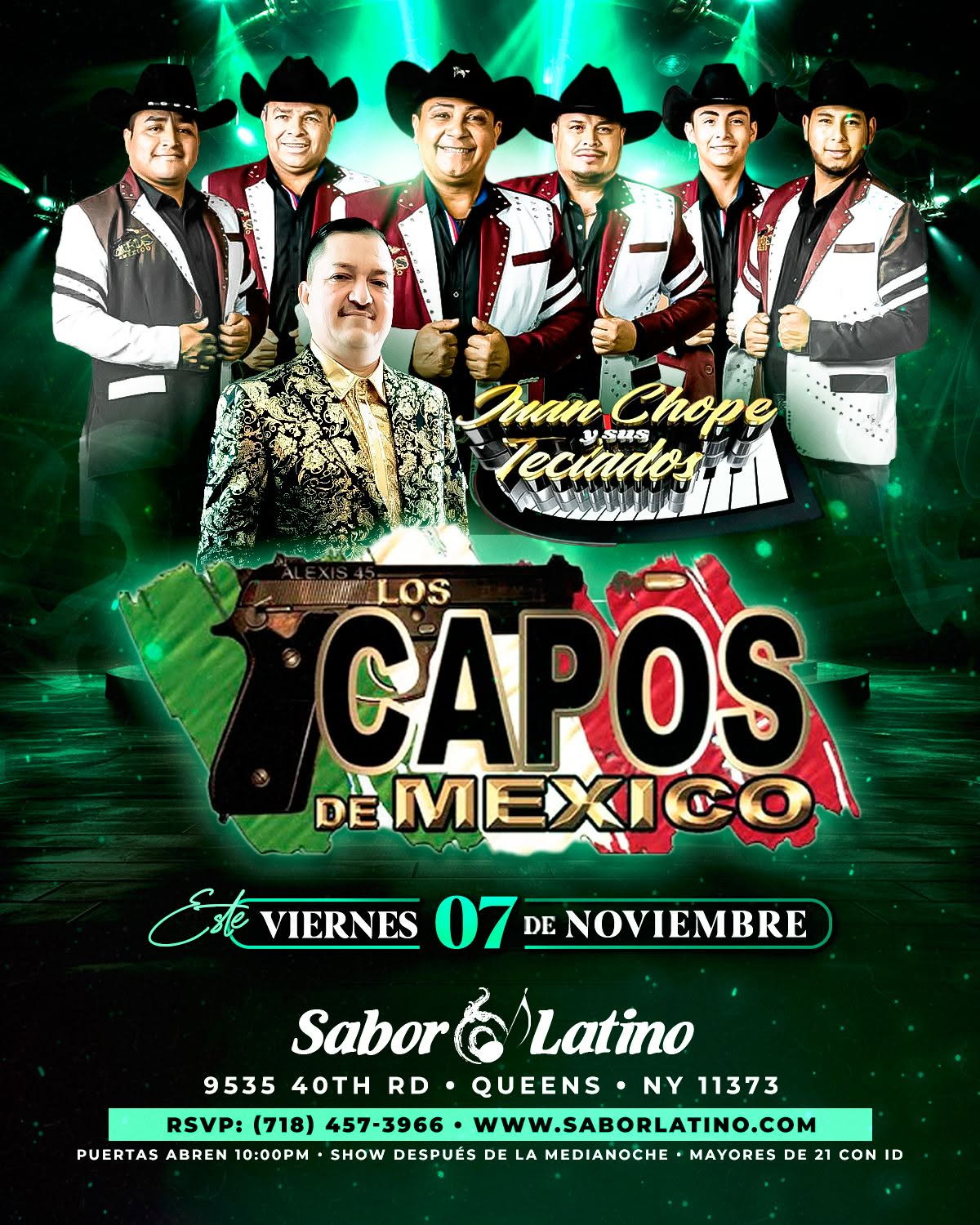 Buy tickets for Los Capos De Mexico, Juanchope y Sus Teclados Los Capos De Mexico, Juanchope y Sus Teclados