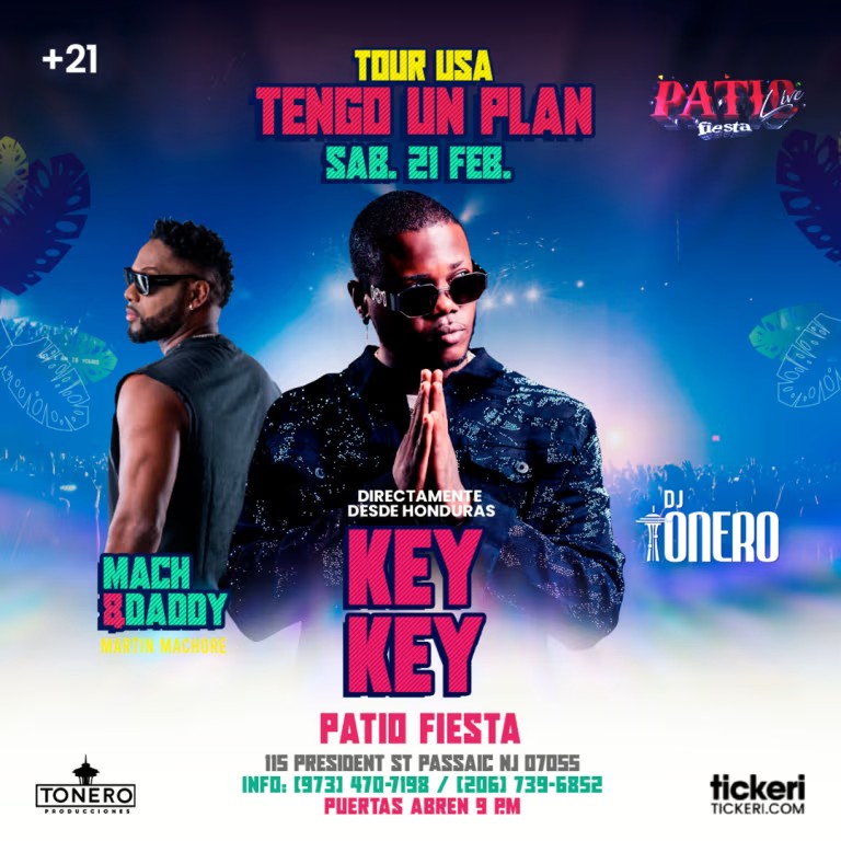 Buy tickets for KEY KEY - MACH & DADDY EN PASSAIC NJ KEY KEY - MACH & DADDY EN PASSAIC NJ