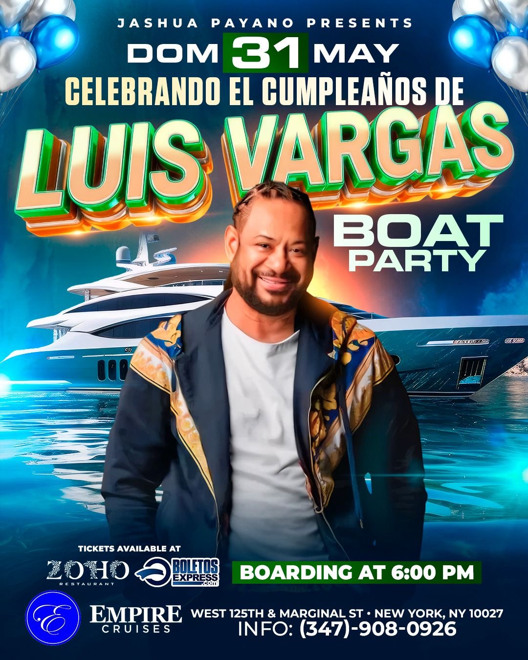 LUIS VARGAS BOAT PARTY