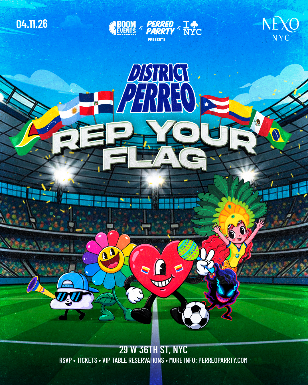 Rep Your Flag Rep Your Colors Reggaeton Party at Nexo Club Midtown