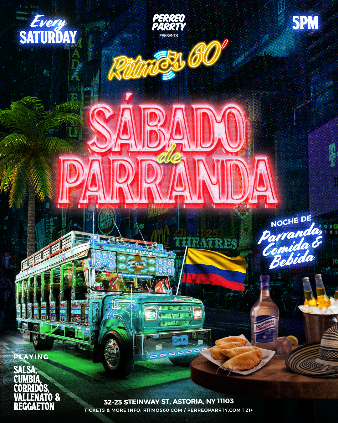Ritmos: Sabado de Parranda - Colombian Salsa, Vallenato Reggaeton Party NYC
