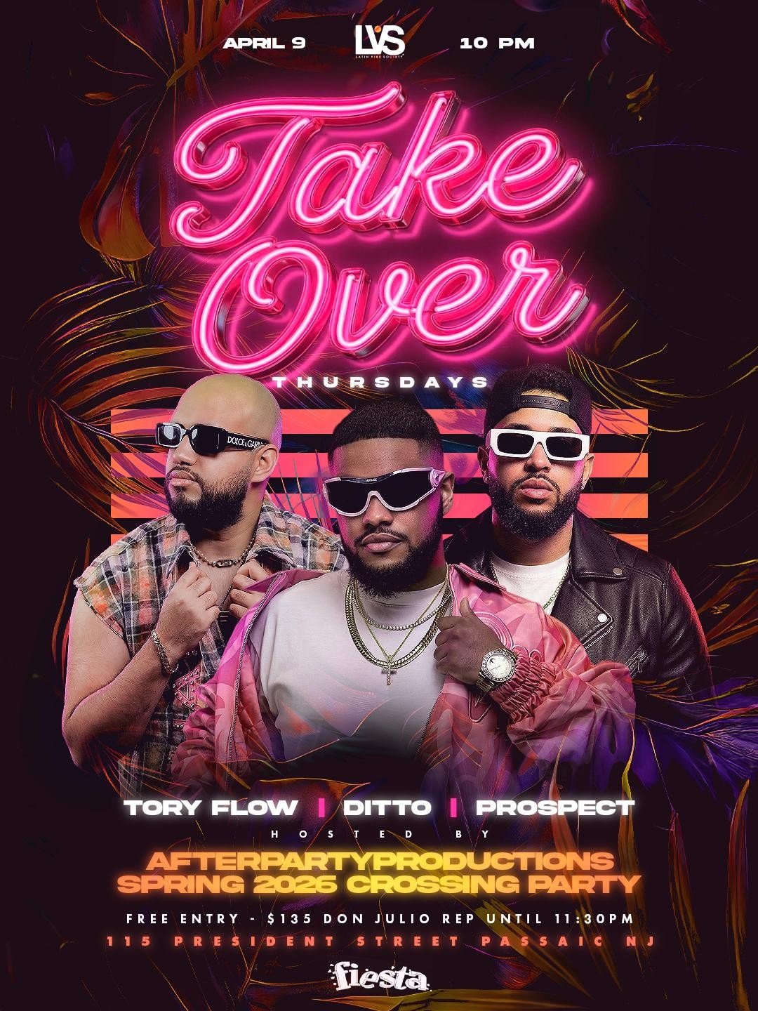 Buy tickets for TAKEOVER THURSDAY - AFTERPARTY PRODUCTIONS SPRING 2026 CROSSING PARTY TAKEOVER THURSDAY - AFTERPARTY PRODUCTIONS SPRING 2026 CROSSING PARTY